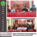 Rapat Optimalisasi Penyelenggaraan Kampung Keluarga Berkualitas di Ruang Rapat DPPKB Kabupaten Tabanan